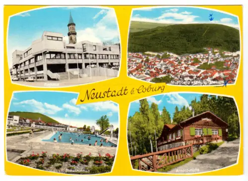 AK, Neustadt bei Coburg, vier Abb., um 1972