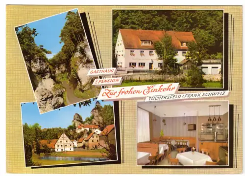 AK, Tüchersfeld Fränk. Schweiz, Gasthaus u. Pension "Zur frohen Einkehr", 1970