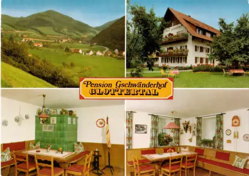 AK, Glottertal, Pension Gschwanderhof, vier Abb., um 1980