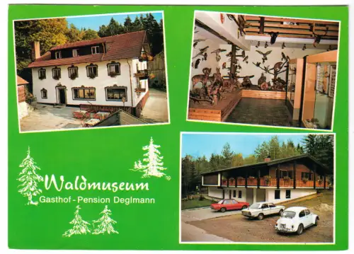 AK, Furth i. Wald, Waldmuseum, Gasthof - Pension, drei Abb., gestaltet, um 1980