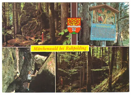 AK, Ruhpolding, Märchenwald, vier Abb., um 1975