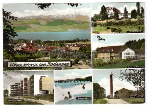 AK, Kressbronn am Bodensee, sechs Abb., 1970