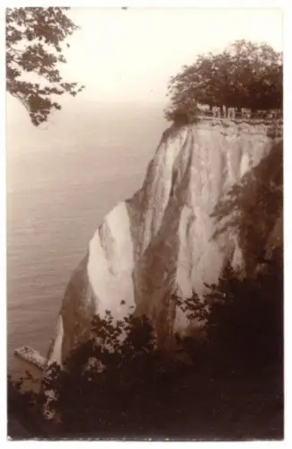 AK, Sassnitz Rügen, Blick zum Königsstuhl, Echtfoto 1933