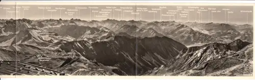 AK dreiteilg, Oberstdorf Allgäu, Panorama vom Nebelhorngipfel, um 1938