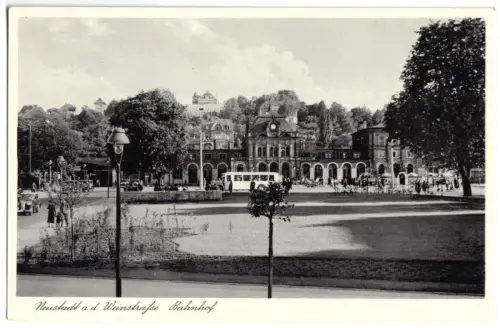 AK, Neustadt a. d. Weinstr., Bahnhof, ca. 1938
