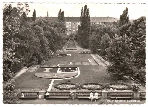 AK, Berlin Neukölln, Partie im Körnerpark, um 1960