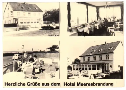 AK, Cuxhaven-Duhnen, Hotel Meerebrandung, vier Abb., Echtfoto. 1973
