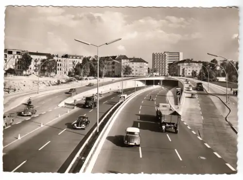 AK, Berlin Halensee, Stadtautobahn, 1959