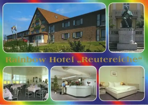 AK, Stavenhagen, Hotel "Reutereiche", 5 Abb.,  ca. 1996