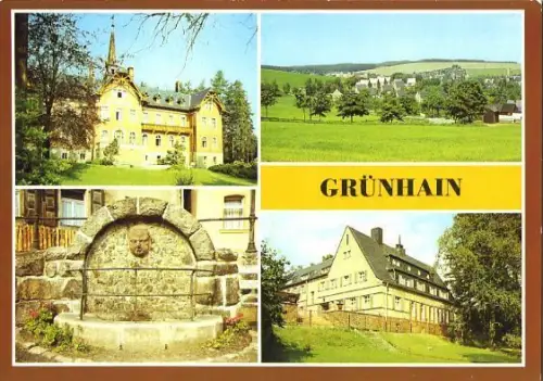 AK, Grünhain, 4 Abb., u.a. Genesungsheim, 1987