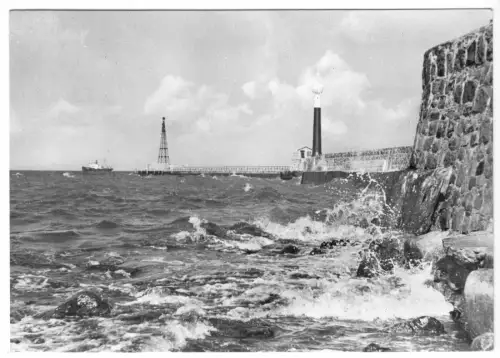 AK, Rostock - Warnemünde, Mole, 1959