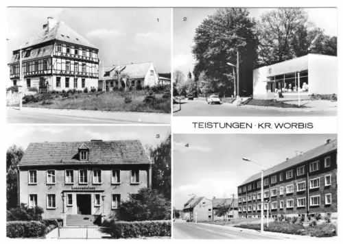 AK, Teistungen Kr. Worbis, vier Abb., u.a. Konsum-Einkaufszentrum, 1981