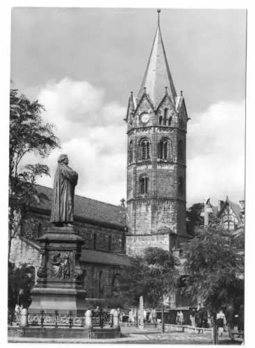 AK, Eisenach Thür., Kirche und Lutherdenkmal, 1972