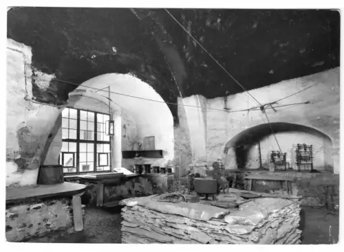 AK, Burgk, Heimat- und Schloßmuseum, Schloßküche, 1978