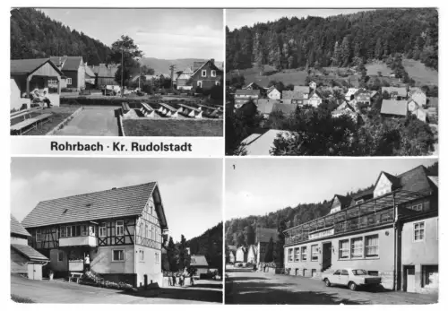 AK, Rohrbach Kr. Rudolstadt, vier Abb., 1986