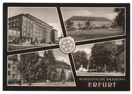 AK, Erfurt, Medizinische Akademie, vier Abb., gestaltet, 1969