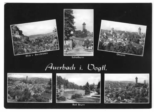 AK, Auerbach i. Vogtl., sechs Abb., gestaltet, 1967