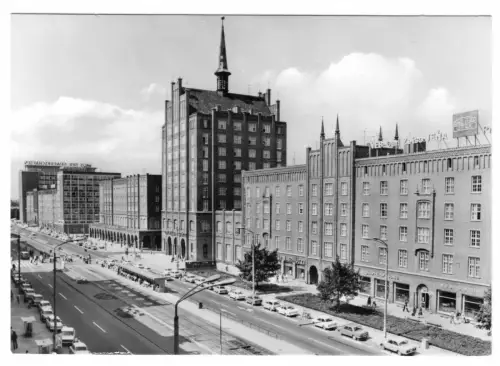AK, Rostock, Partie in der Langen Straße, 1981