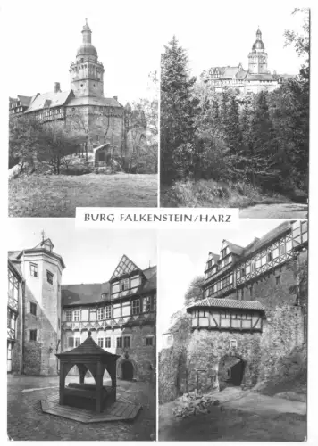 AK, Falkenstein Harz, OT Pansfelde, Burg Falkenstein, vier Abb., 1982
