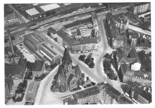 AK, Dresden, Wettiner Platz, Luftbildansicht, Aufnahme vor 1945, 1980