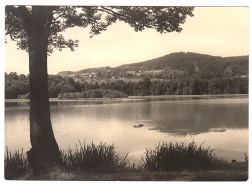 AK, Schönberg am Kapellenberg, Gesamtansicht über den See, 1965