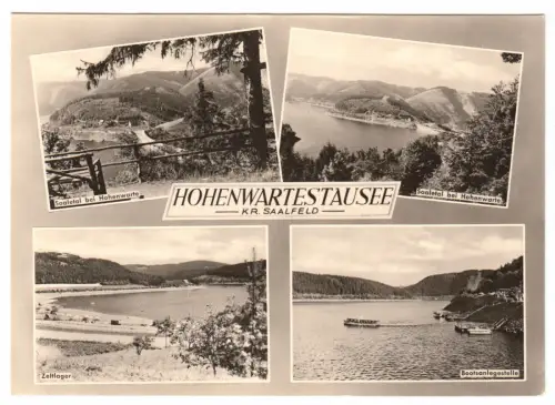 AK, Hohenwartestausee Kr. Saalfeld, vier Abb., gestaltet, 1965