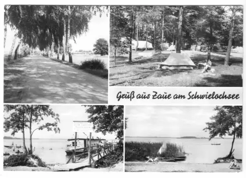 AK, Zaue am Schwielochsee, vier Abb., 1976