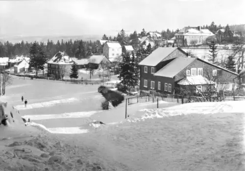 AK, Masserberg Thür. Wald, winterliche Teilansicht, 1972
