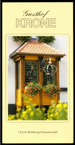 tour. Prospekt, Wildberg Schwarzwald, Gasthof Krone, um 1995