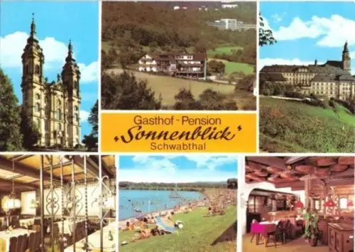 AK, Schwabthal, 6 Abb, u.a. Gasthof "Sonnenblick", 1980