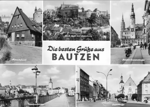 AK, Bautzen, fünf innerstädtische Abb., 1975