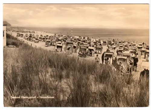 AK, Seebad Heringsdorf auf Usedom, Strandleben, 1964