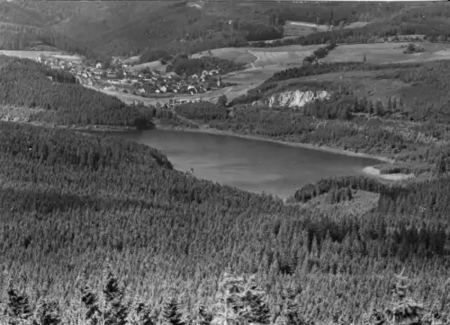 AK, Sosa Erzgeb., Blick vom Auersberg zur Talsperre des Friedens, 1974