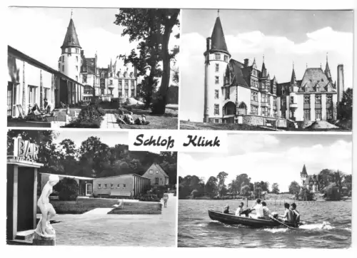 AK, Klink Kr. Waren Müritz, Schloß Klink, vier Abb., 1978