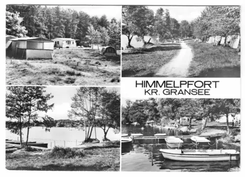 AK, Himmelpfort Kr. Gransee, Campingplatz am Stolpsee, vier Abb., 1980