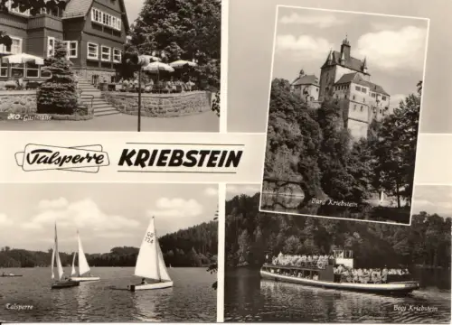 AK, Kriebstein, Talsperre Kriebstein, vier Abb., gestaltet, 1966
