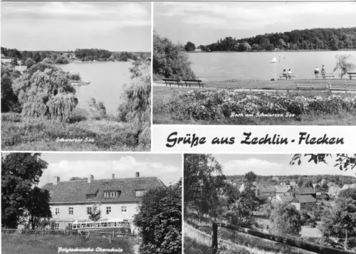 AK, Zechlin-Flecken Kr. Neuruppin, vier Abb., 1974