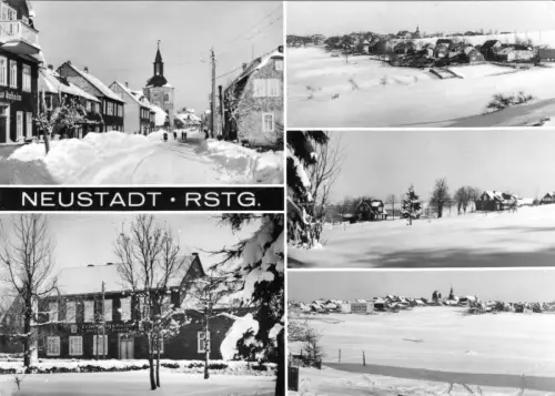 AK, Neustadt am Rennsteig, fünf Winteransichten, 1975