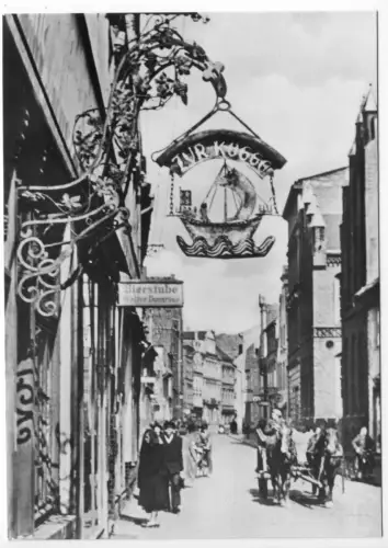 AK, Stralsund, Triebseer Straße, belebt, nach einem alten Foto, 1980