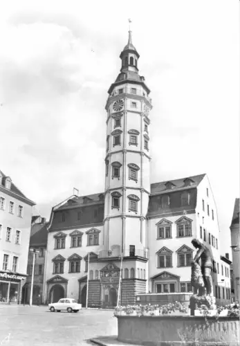 AK, Gera, Blick zum Rathaus, 1982