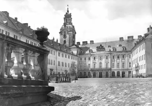 AK, Rudolstadt, Schloß Heidecksburg, Schloßhof, 1973