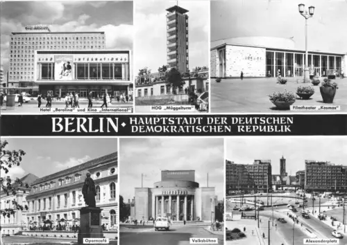 AK, Berlin Ost, sechs Abb., 1966