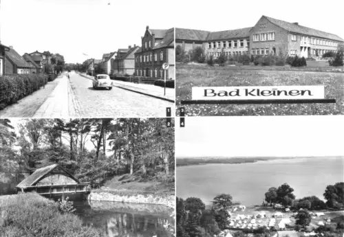 AK, Bad Kleinen Kreis Wismar, vier Abb., u.a. Oberschule, 1979