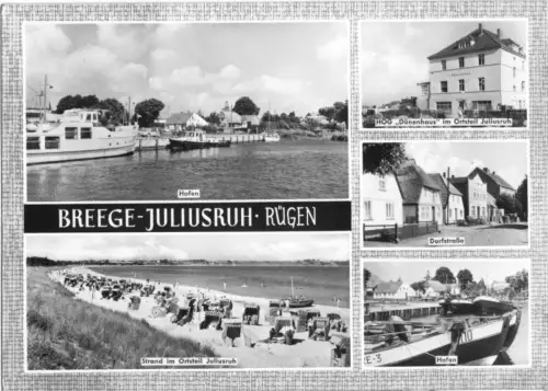 AK, Breege-Juliusruh auf Rügen, fünf Abb., gestaltet, 1968