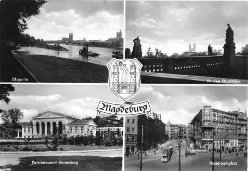 AK, Magdeburg, vier Abb., 1961