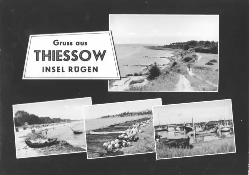 AK, Ostseebad Thiessow auf Rügen, vier Abb., gestaltet, 1967