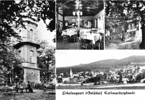 AK, Walddorf Kr. Löbau, Ferienobjekt Kotmarbergbaude, vier Abb., 1988