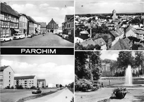 AK, Parchim, vier Abb., u.a. Westring, 1975