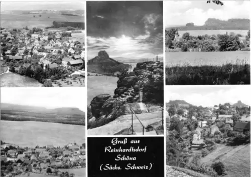 AK, Reinhardtsdorf Schöna Sächs. Schweiz, fünf Abb., 1978