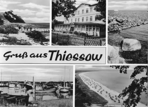 AK, Ostseebad Thiessow auf Rügen, fünf Abb., 1967